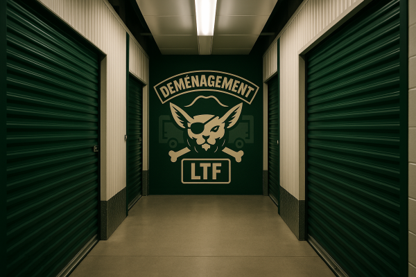 Couloir de stockage et logo LTF Couloir de stockage et logo LTF