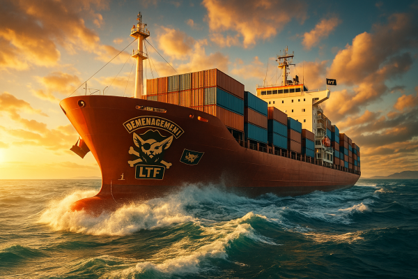 Navire LTF Déménagement au crépuscule Navire LTF Déménagement au crépuscule